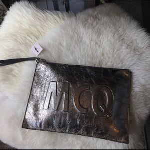 Silver Alexander McQueen clutch
